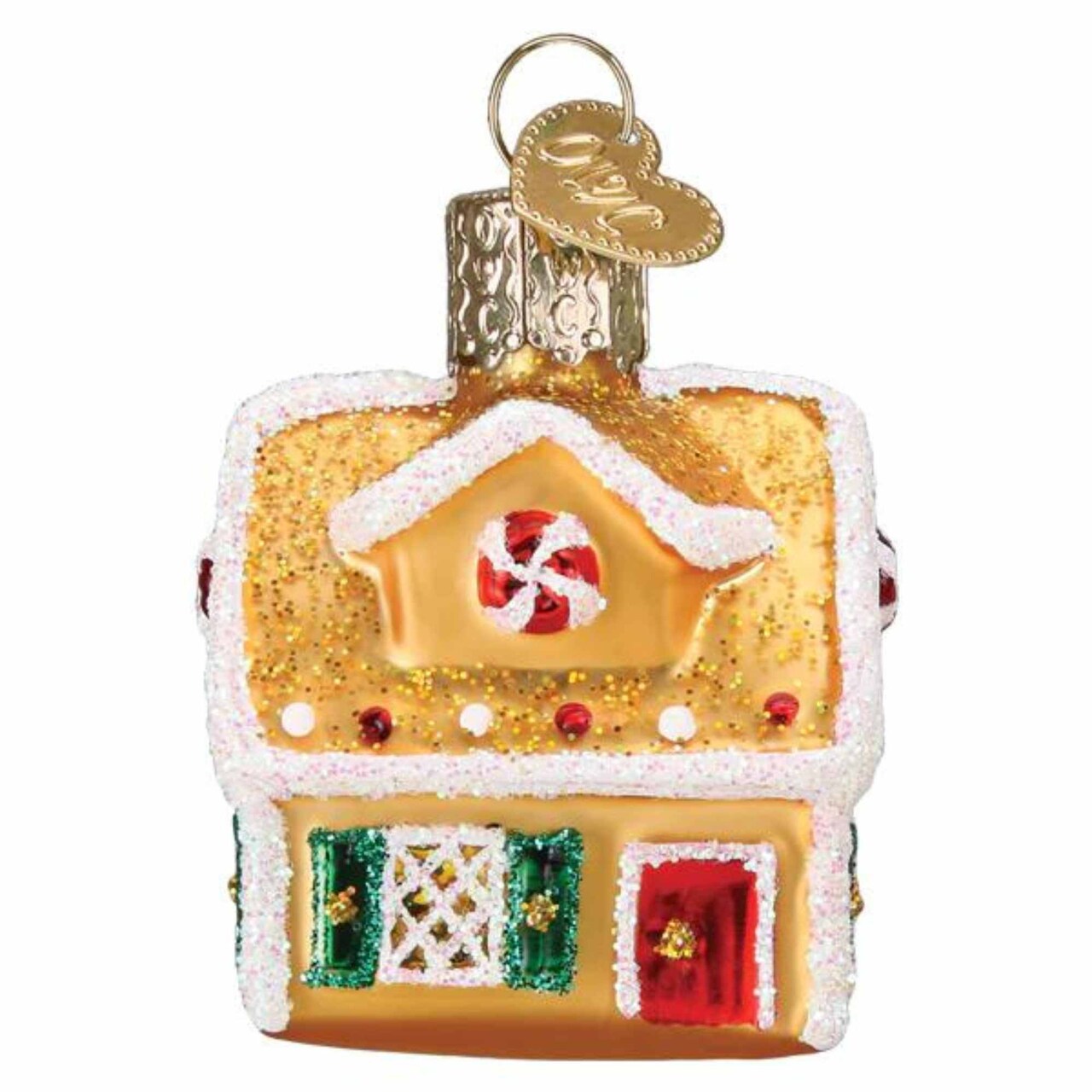 Old World Christmas 2.0 Inch Mini Gingerbread House Tree Ornament , Gumdrops Collection Candy
